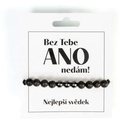 detail Albi Lávový náramek - NEJLEPŠÍ SVĚDEK (bez tebe ANO nedám)