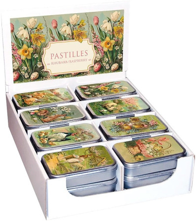 detail Sköna Ting EASTER, pastilky v boxu, malina, 55 g, MIX / 1ks