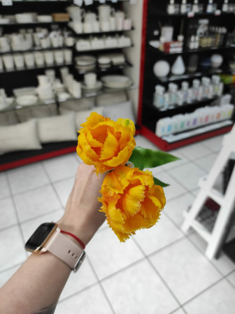 detail Autronic Svazek 3 kusů žlutých tulipánů, 40cm