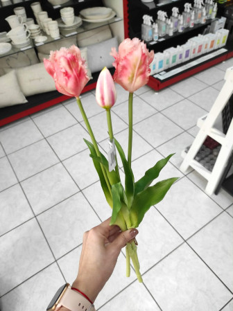 detail Autronic Svazek 3 kusů lososových tulipánů, 40cm