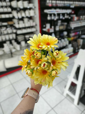 detail Autronic Svazek 6 kusů žlutých kopretin, 36cm