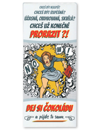 detail MASHA chocolate ÚSPĚŠNÁ ŽENA, mléčná čokoláda 100g