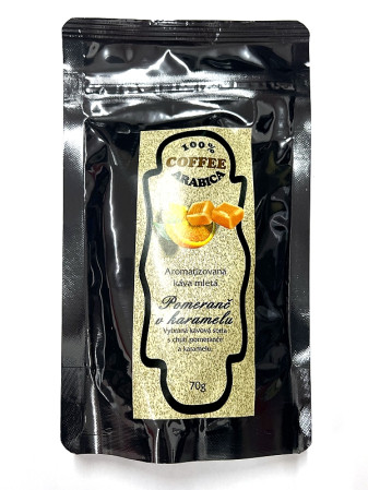 detail Aromatizovaná mletá káva 70 g - POMERANČ V KARAMELU