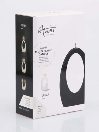 detail Alusi Candles LUNA UNA WHITE, víceplamínková svíčka, 11 cm