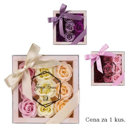 detail SALSA Mýdlový květ růže 9x4g v dárkovém boxu MIX/ 1 ks