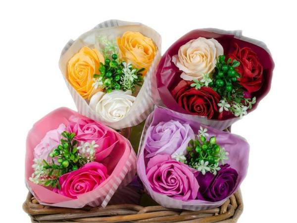 detail SALSA Mýdlové květy kytice 3x8g, 4 barevné variace