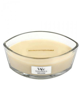detail Vonná svíčka WoodWick VANILLA BEAN široký knot 453,6g