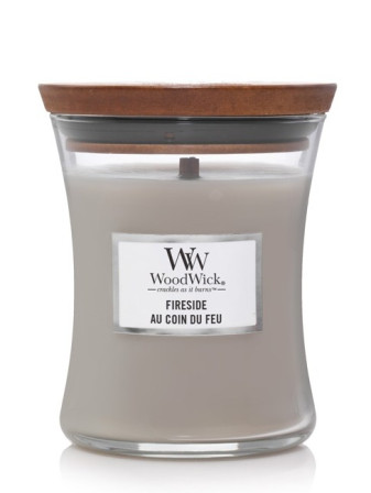 detail Vonná svíčka WoodWick FIRESIDE malá 85g