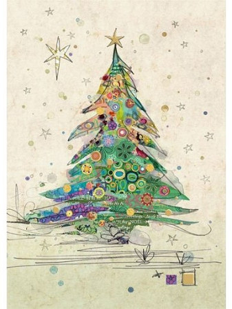 detail Luxusní přání DC027 BUG ART - PAINTED TREE