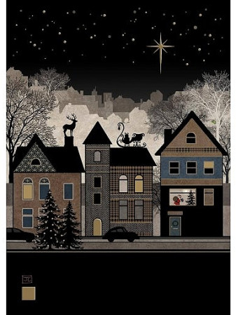 detail Luxusní přání MC058 BUG ART - SANTAS VISIT