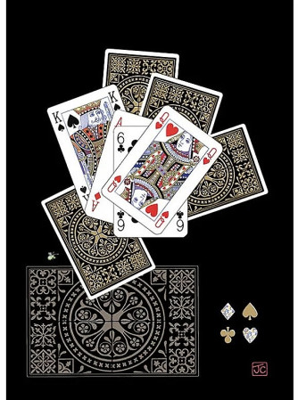 detail Luxusní přání M179 BUG ART - PLAYING CARD