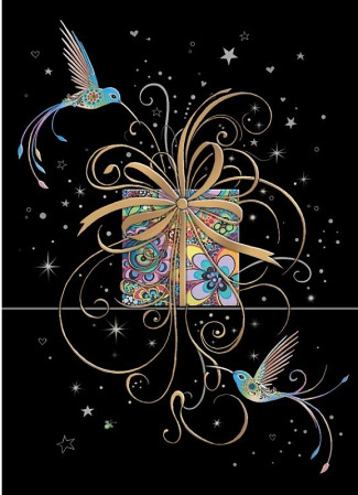 detail Luxusní přání M188 BUG ART - GIFT BIRDS