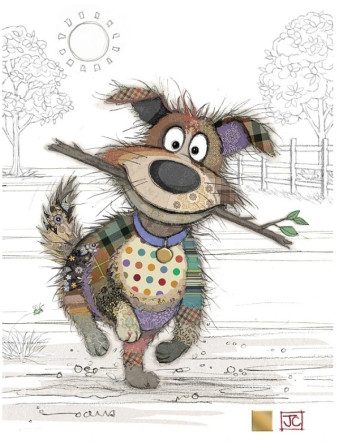 detail Luxusní přání G062 BUG ART - DOUGIE DOG