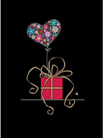 detail Luxusní přání M175 BUG ART - HEART BALLOON