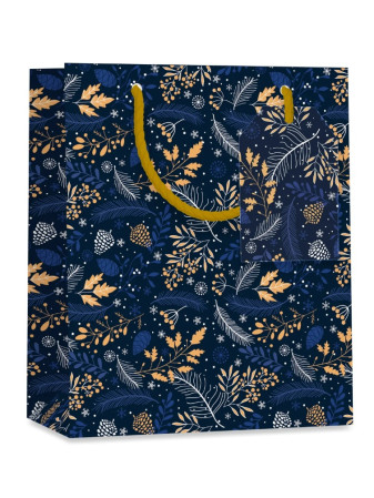 detail Alvarak Dárková taška TM - MODRÁ S LISTY