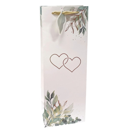 detail Albi Dárková taška na láhev TKB, Svatba s eukalyptem
