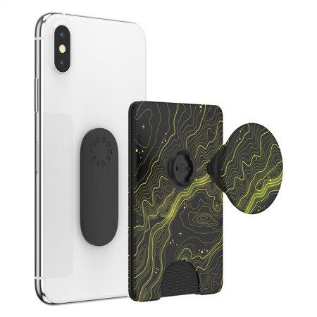 detail PopSockets PopWallet+ Topographical, pouzdro na karty/vizitky