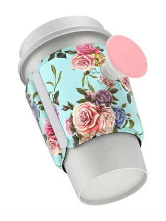 detail PopSockets PopThirst, držák na hrnek, s integrovaným PopGrip Gen. 2, s květinami