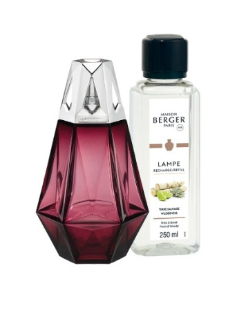 detail Maison Berger PRISME granátová Katalytická lampa s náplní Divočina 250ml