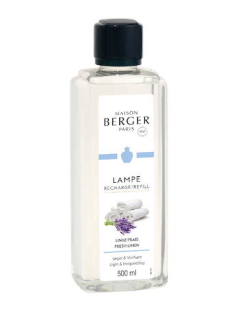 detail Maison Berger FRESH LINEN, náplň do katalytické lampy 500 ml