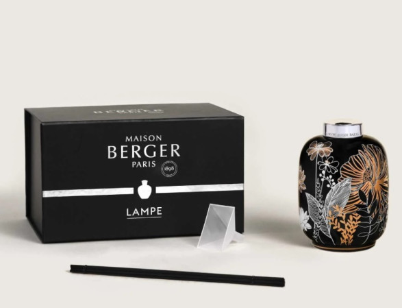 detail Maison Berger VÉGÉTALE black, procelánový difuzér s tyčinkami 490ml