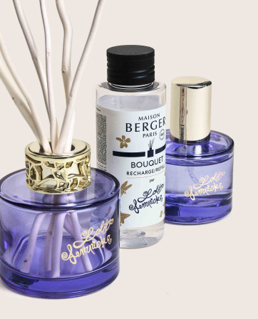 detail Maison Berger LOLITA LEMPICKA mini duo purple, difuzér + sprej