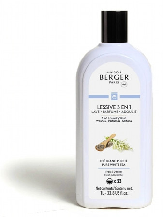 detail Maison Berger Prací gel 3v1 - WHITE TEA, 1L, bílý čaj