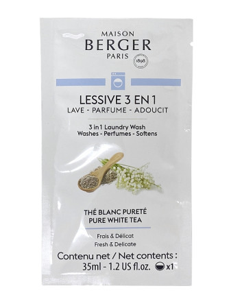 detail Maison Berger Prací gel 3v1 - PURE WHITE TEA, 35ml