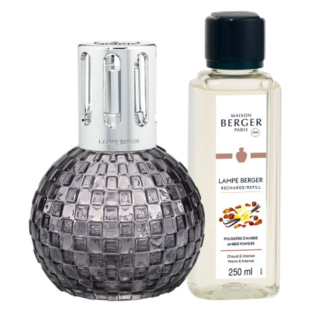 detail Maison Berger DISCO lampa GREY s vůní AMBER POWDER, 250ml