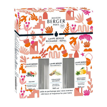 detail Maison Berger Triopack ESTIVALE, náplň katalytické lampy 3x 250ml