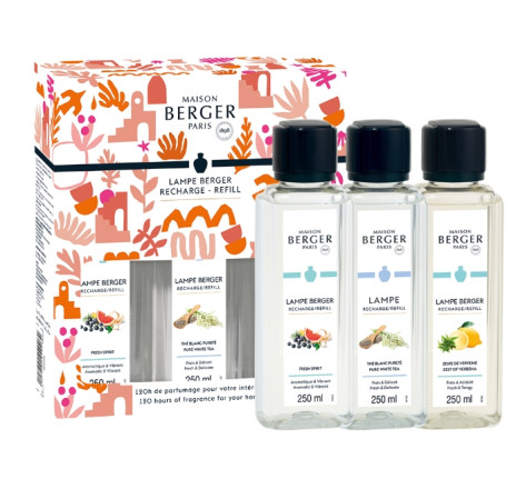 detail Maison Berger Triopack ESTIVALE, náplň katalytické lampy 3x 250ml