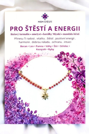 detail Náramek MÁM ŠTĚSTÍ - PRO ŠTĚSTÍ A ENERGII