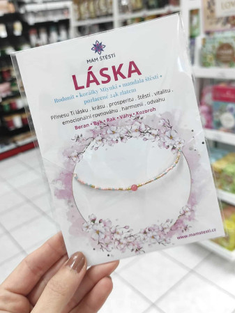 detail Náramek s poselstvím - LÁSKA