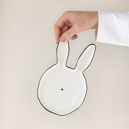 detail Bastion Collections Talířek BUN Plate White Bunny ears