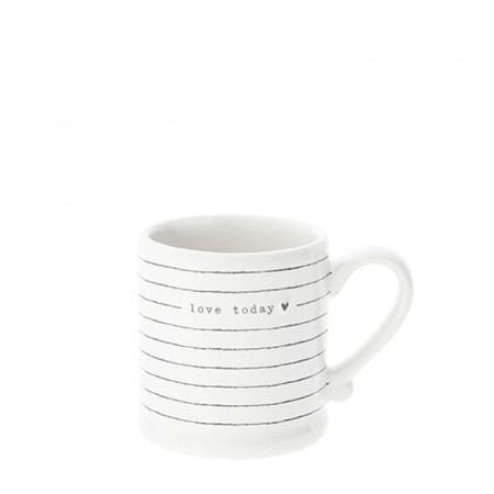 detail Bastion Collections Hrneček Espresso LOVE TODAY stripes in grey, 70 ml