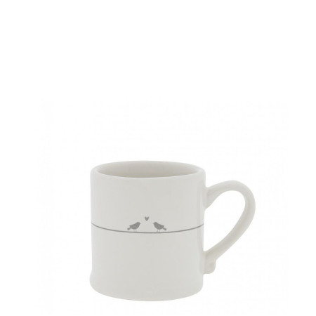 detail Bastion Collections Hrneček Espresso LOVE BIRDS in grey, 70 ml