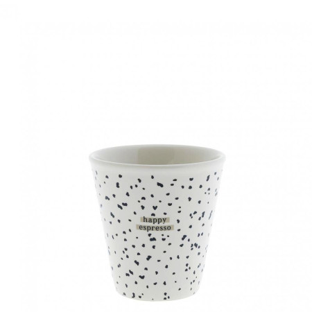 detail Bastion Collections Kelímek espresso HAPPY, little dots in black