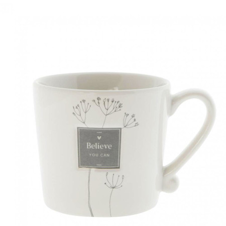 detail Bastion Collections Hrneček BELIVE YOU CAN, in grey, 8x7cm