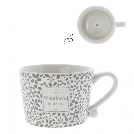 detail Bastion Collections Hrneček menší WONDERFUL in grey, 175ml