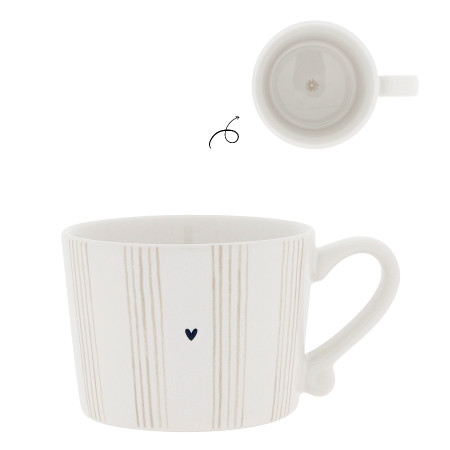 detail Bastion Collections Hrneček menší Small Stripes Natural in BT, 175ml