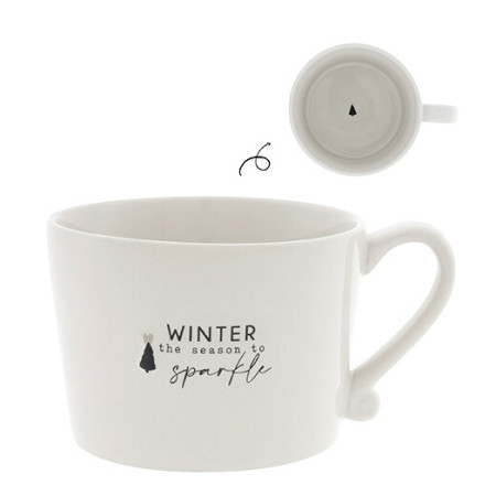 detail Bastion Collections Hrnek WINTER SPARKLE in black, 300 ml