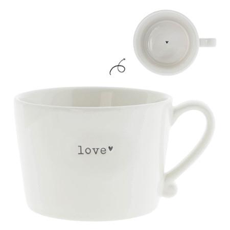detail Bastion Collections Hrnek LOVE little heart in black, 300 ml