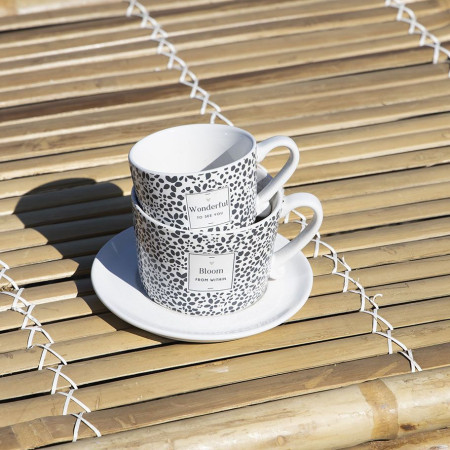 detail Bastion Collections Hrnek BLOOM FROM WITHIN in black, 300ml
