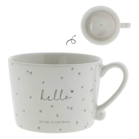 detail Bastion Collections Hrnek LIVE LIFE IN FULL BLOOM in grey,300ml
