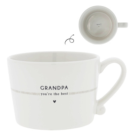 detail Bastion Collections Hrnek GRANDPA in black/titane, 300ml