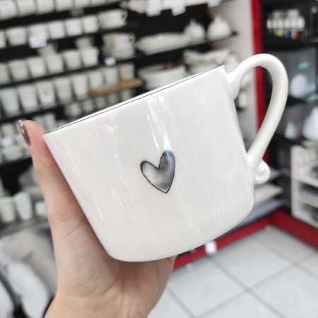 detail Bastion Collections Hrnek WATERCOLOUR HEART BLACK, 300ml