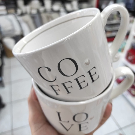 detail Bastion Collections Hrnek COFFEE with love in titane, 300ml