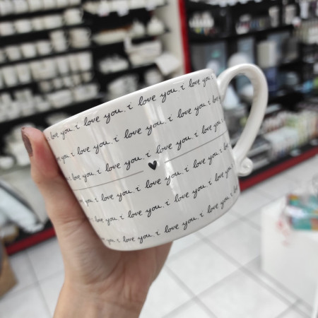 detail Bastion Collections Hrnek I LOVE YOU in black, 300ml
