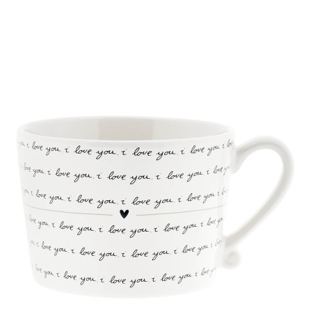 detail Bastion Collections Hrnek I LOVE YOU in black, 300ml