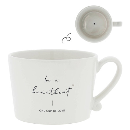 detail Bastion Collections Hrnek IN A HEARTBEAT in black, 300ml